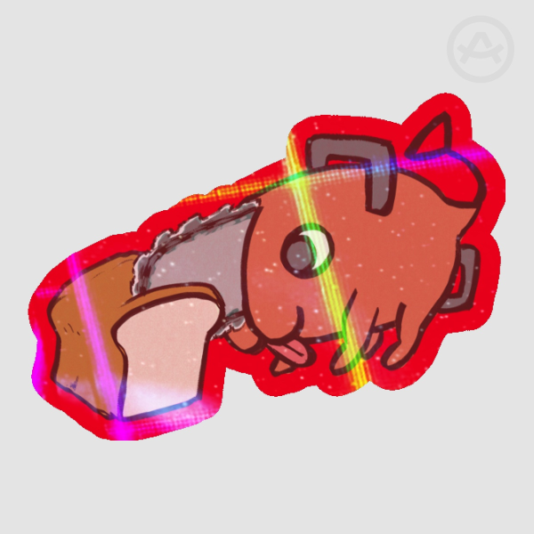 Pochita Colored Edge Die Cut Stickers
