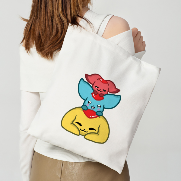 [FF] Happy Carbuncle Family Canvas Tote Bag