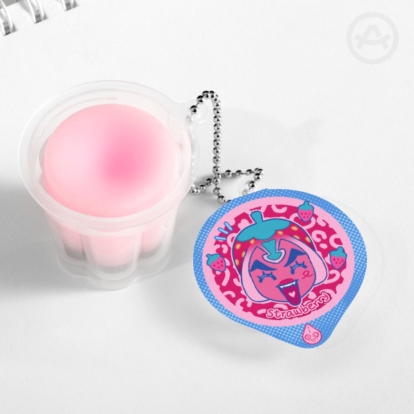 Squishy Mistrawberry Flan Charm