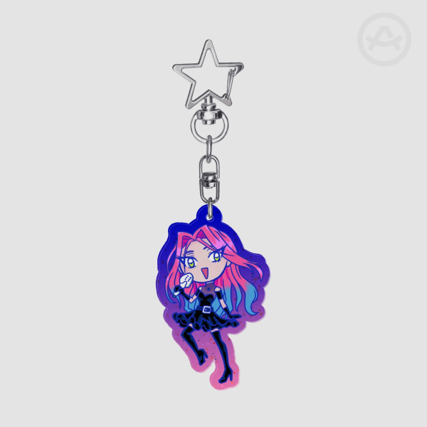Mizi Colored Edge Glitter Acrylic Keychains