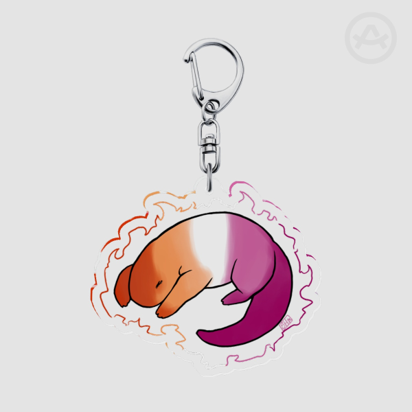 Lesbian Salamander Keychain