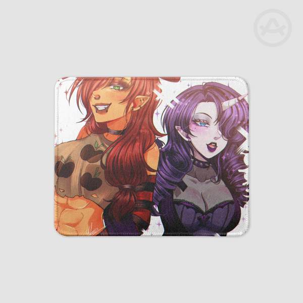 Applejack & Rarity Square Mouse Pad