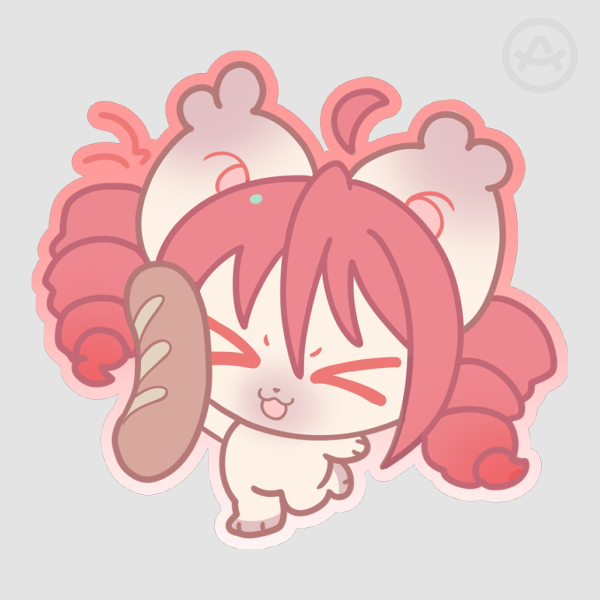 SkiKitty Kasane Teto Cosplay Sticker