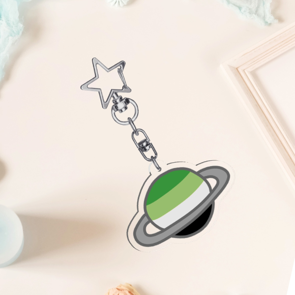 Aromantic Planet Keychain