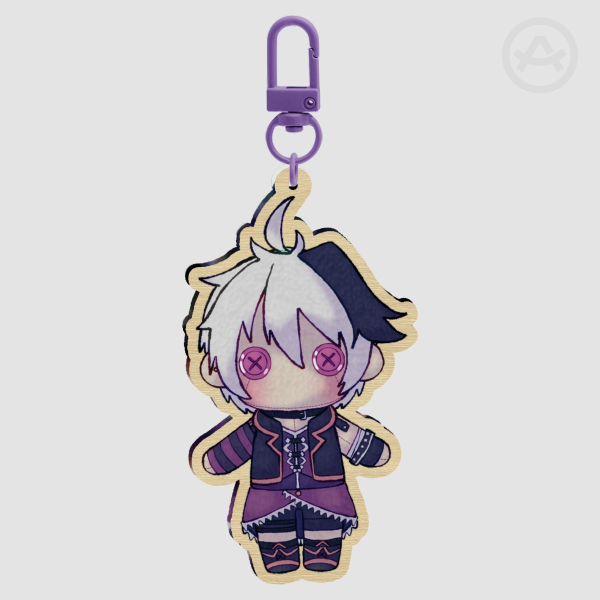 VFlower Plush Wood Keychain