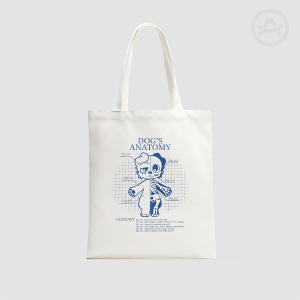 DOG'S ANATOMY Canvas Tote Bag