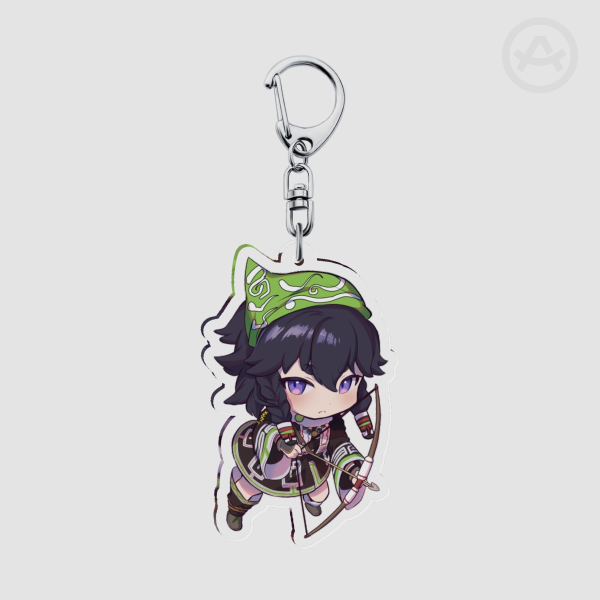 pilika 2.5 in Clear Acryllic Keychain Charm guardians of rune dragon factory azuma