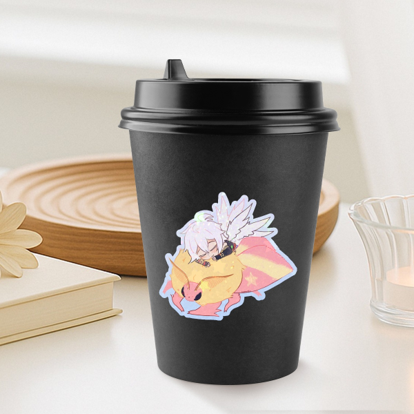 Sleepy moth Die Cut Sticker