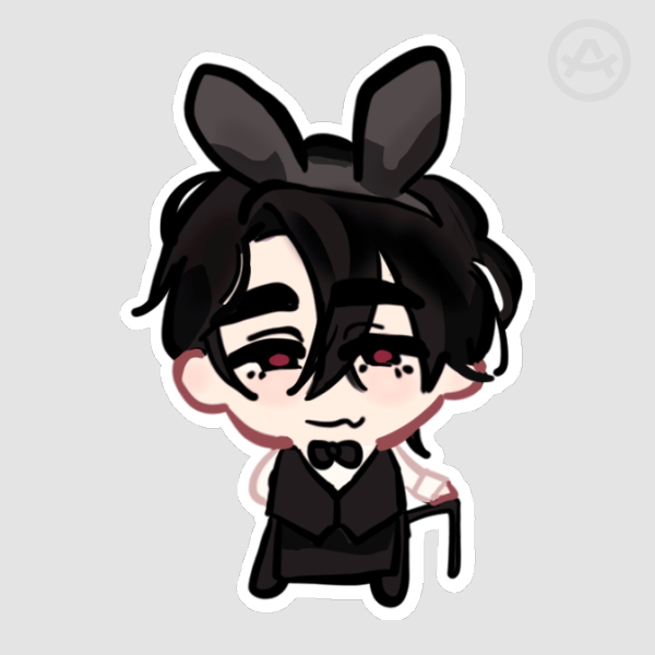 [ALNST] ivan bunny cafe sticker