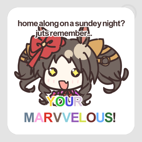 Marvelous Sunday Sticker