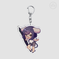 duokhay stylus 2.5 in Clear Acryllic Keychain Charm