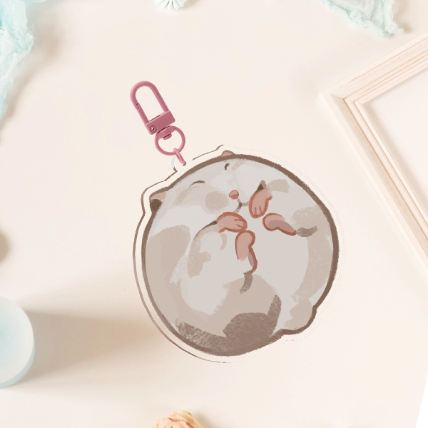 Hamster Ball Clear Acrylic Keychain