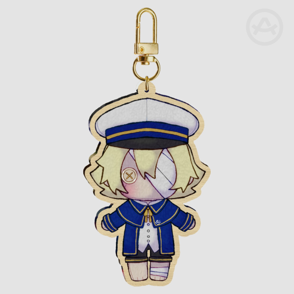 Oliver Plush Wood Keychain