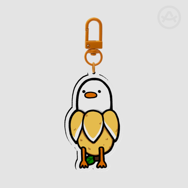 Hanging Banana Duck Keychain A