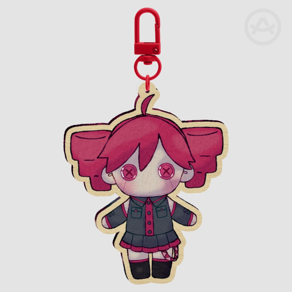 Kasane Teto Plush Wood Keychain
