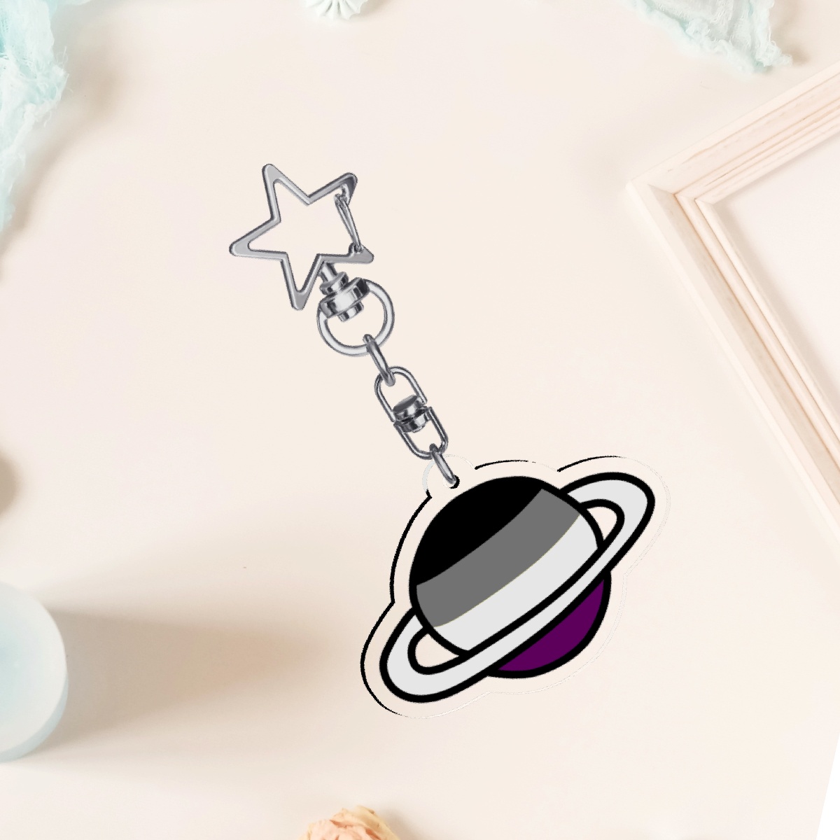 Asexual Planet Keychain