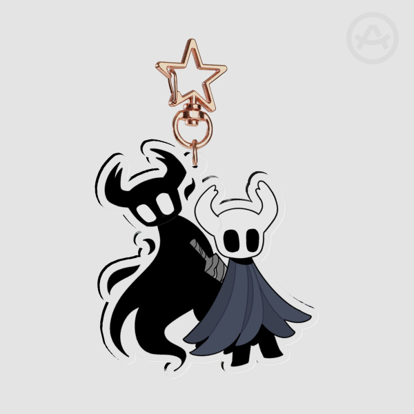 Hollow Knight Ghost and Shade Keychain