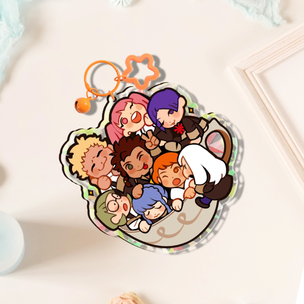 FE3H: Golden Deer Glass Acrylic Keychain