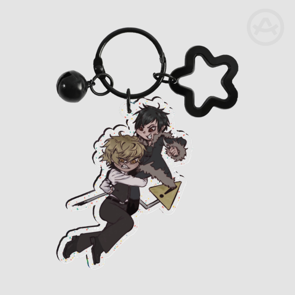 Caught! Glitter Acrylic Keychains