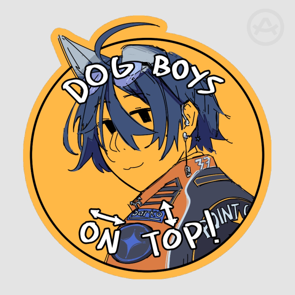 [OC] dog boys on top! sticker