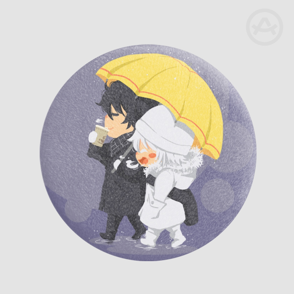 Rainy Walk Plush Badges