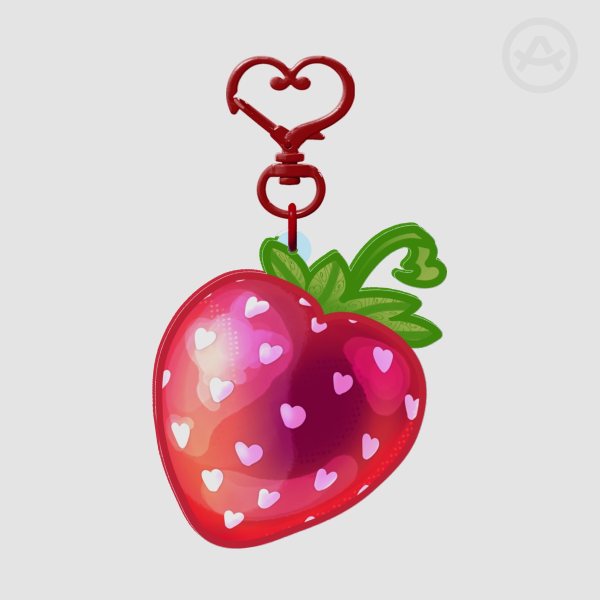Strawberry Full Bleed Acrylic Keychains