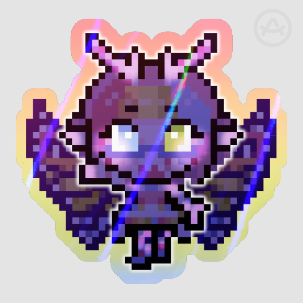 dark fawn pixel sticker