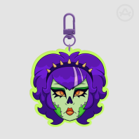 Zombie Girlz - Undead Trad Goth Keychain