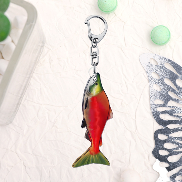 Salmon keychain