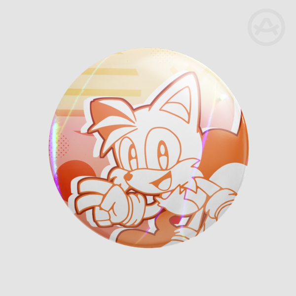 Chibi Tails Round Badge