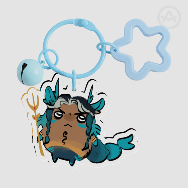 Tiny Poseidon Keychain