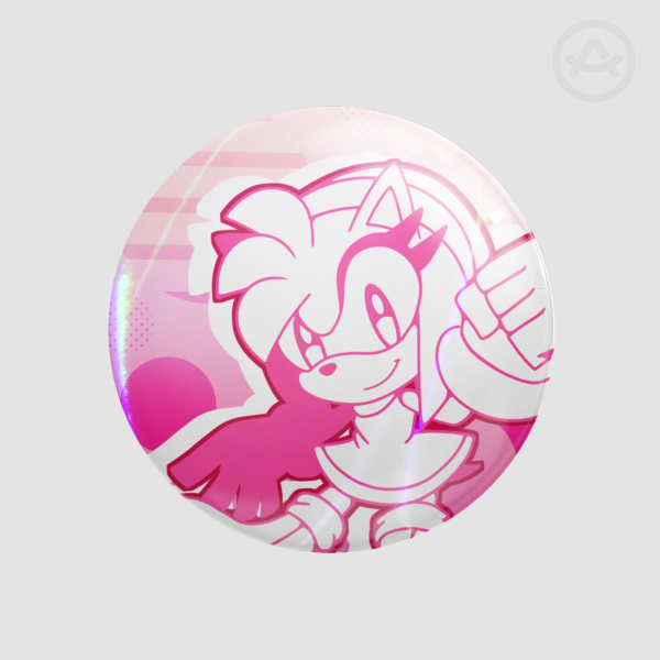 Chibi Amy Rose Round Badge