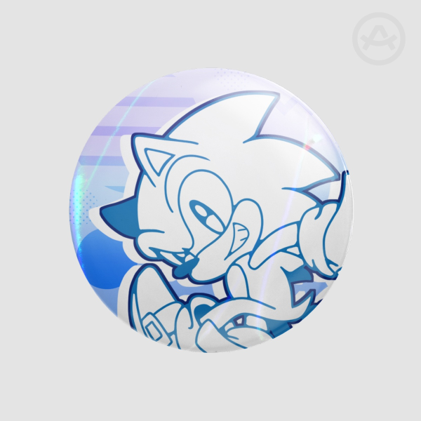 Chibi Sonic Round Badge