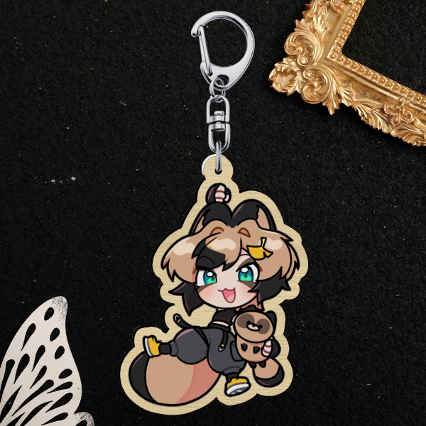 GINKO & KICHI WOOD KEYCHAIN