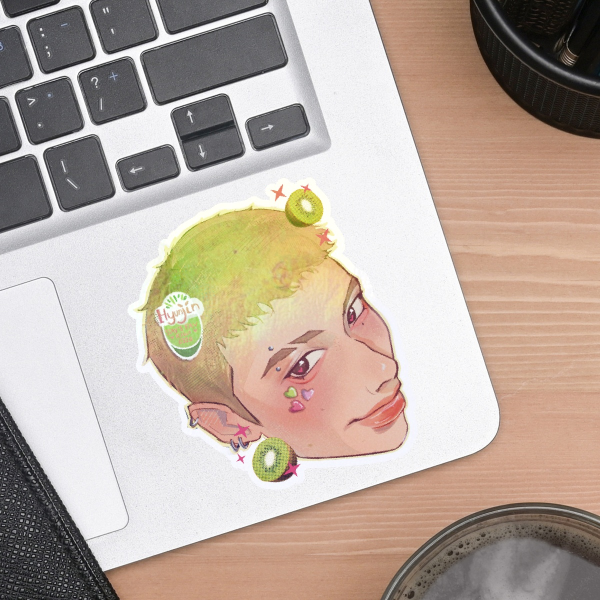 Hyunjin Kiwijin stray kids | Die Cut Stickers holo