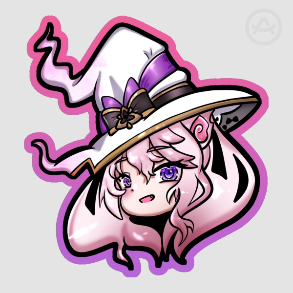 Nyanners Colored Edge Die Cut Stickers