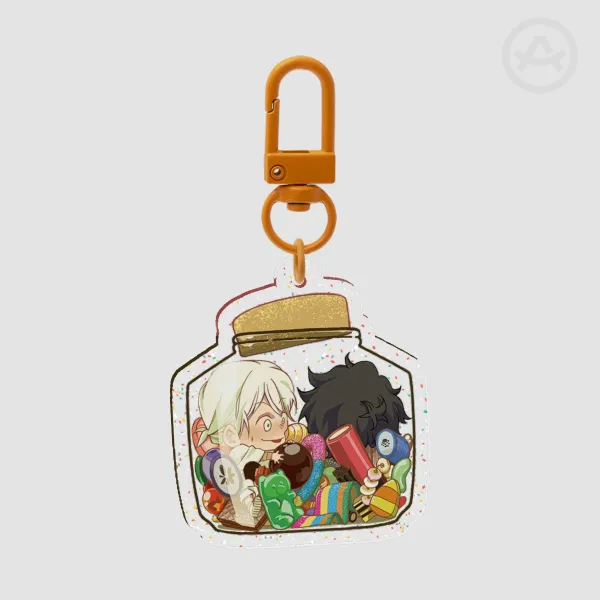 Glitter Candy Jar Acrylic Keychains