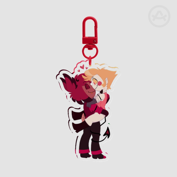 RadioApple Chibi Hugs Keychain