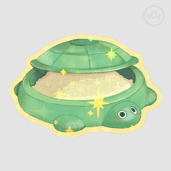 Nostalgic 2000s Sandpit Turtle Sticker