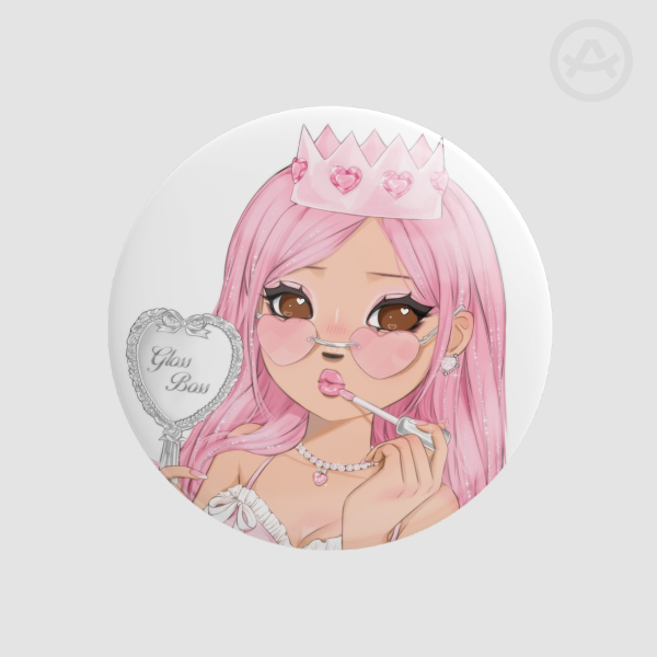 Queen Glossie Round Badge