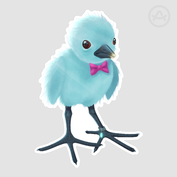 Pukeko Chick Dottore Sticker