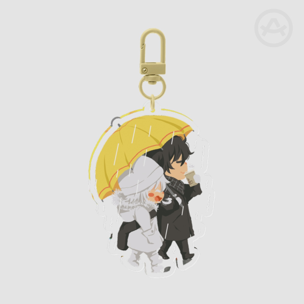Rainy Walk Clear Acrylic Keychains