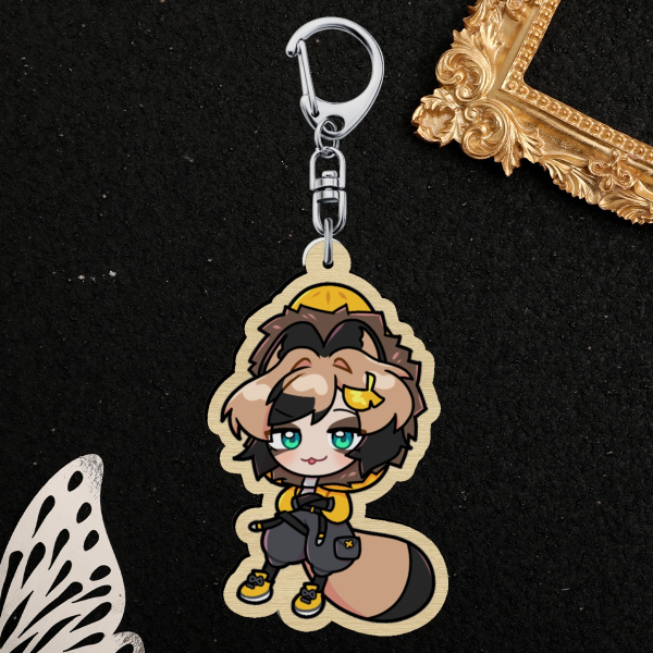 GINKO JACKET WOOD KEYCHAIN
