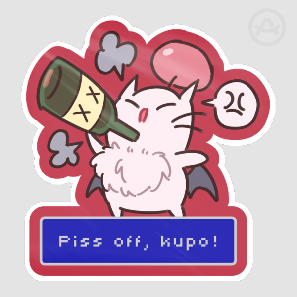 "Piss off!" Moogle sticker