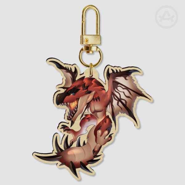 Wood Keychain | MH - Rathalos