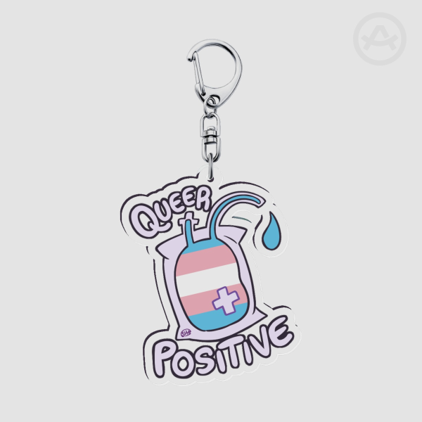Trans Queer Positive Keychain