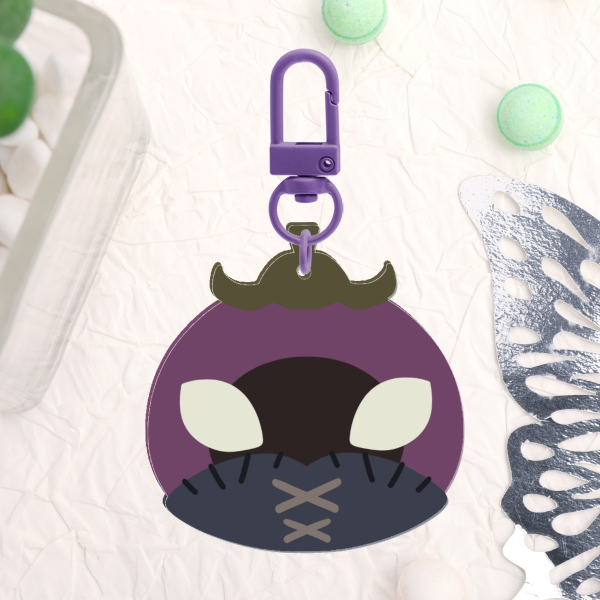 [FF] Eggplant Knight Acrylic Charm
