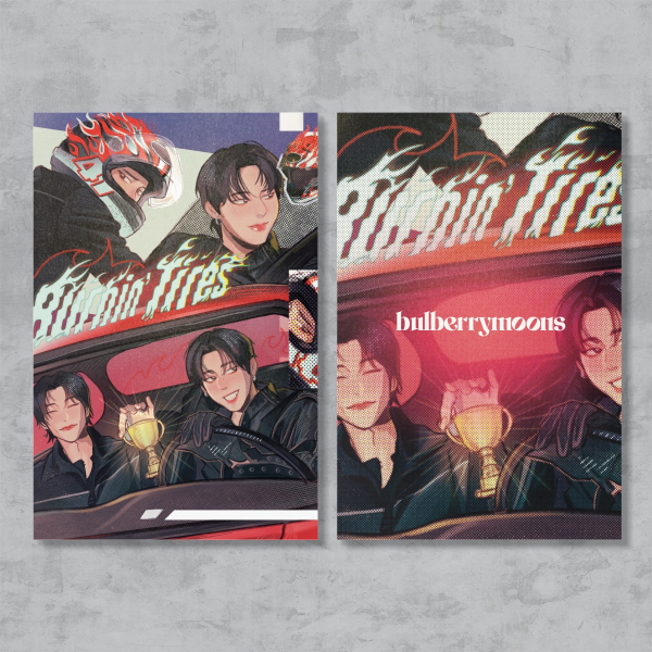 Changbin I.N Burnin Tires Stray Kids Postcards