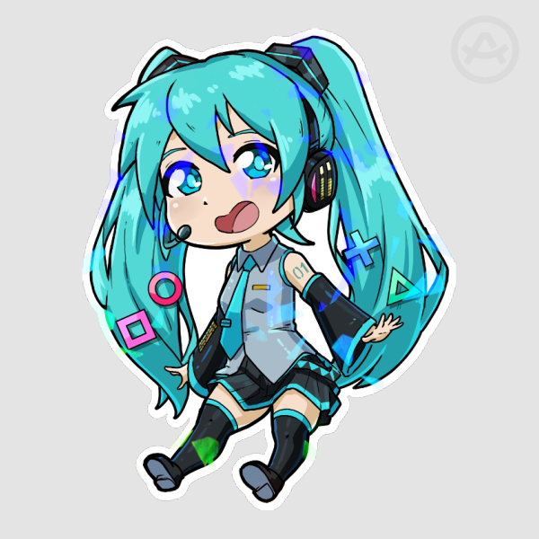 Miku Holographic Die Cut Sticker