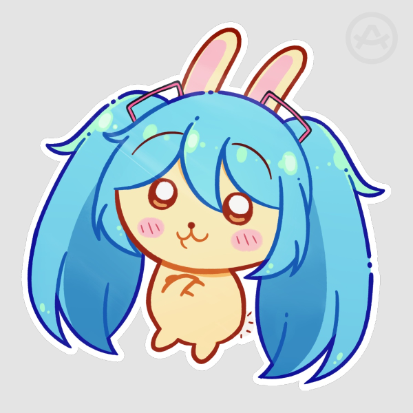 Usagi Miku Die Cut Stickers